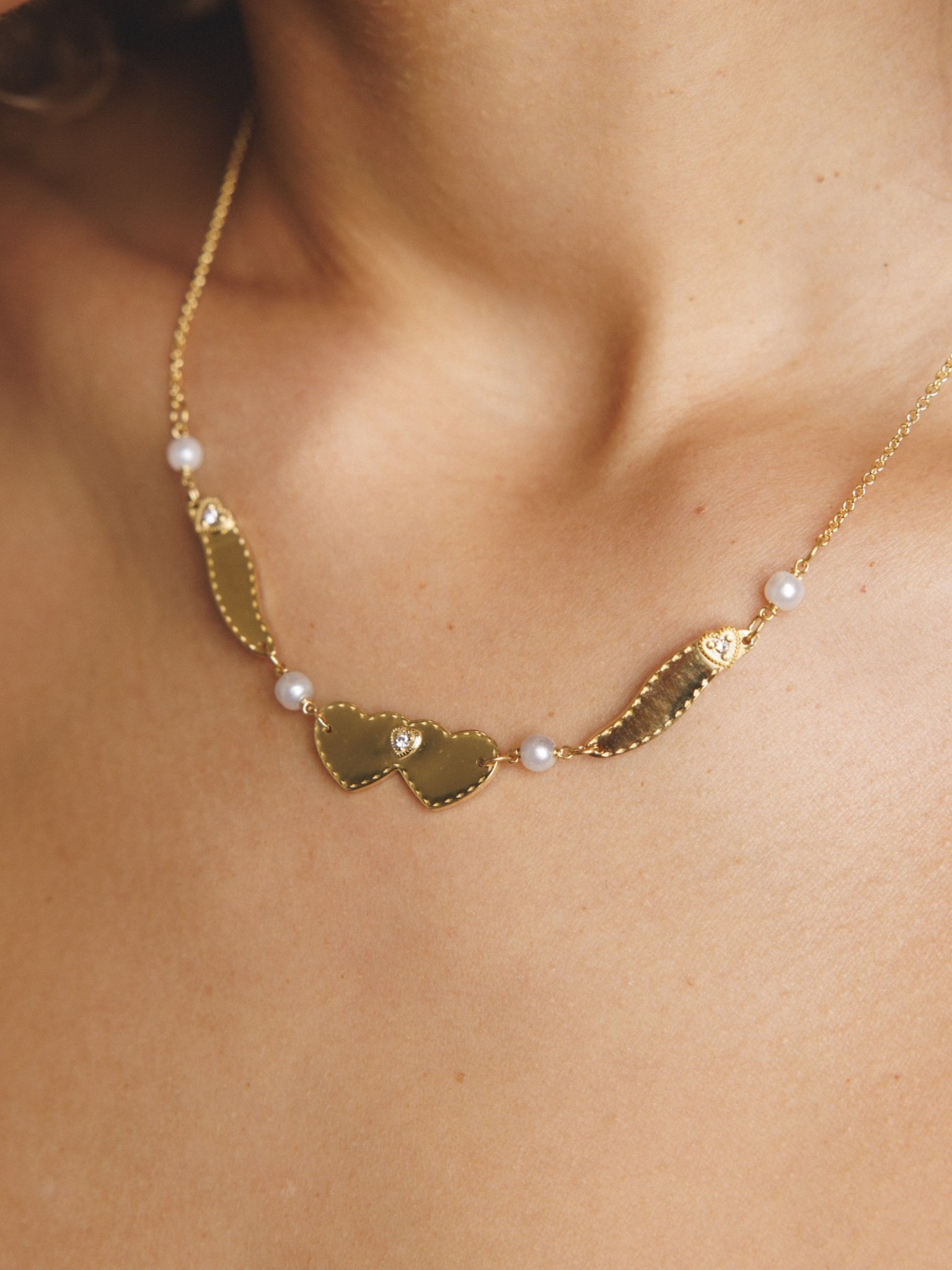 Wings of Love Necklace - 14K Gold Vermeil