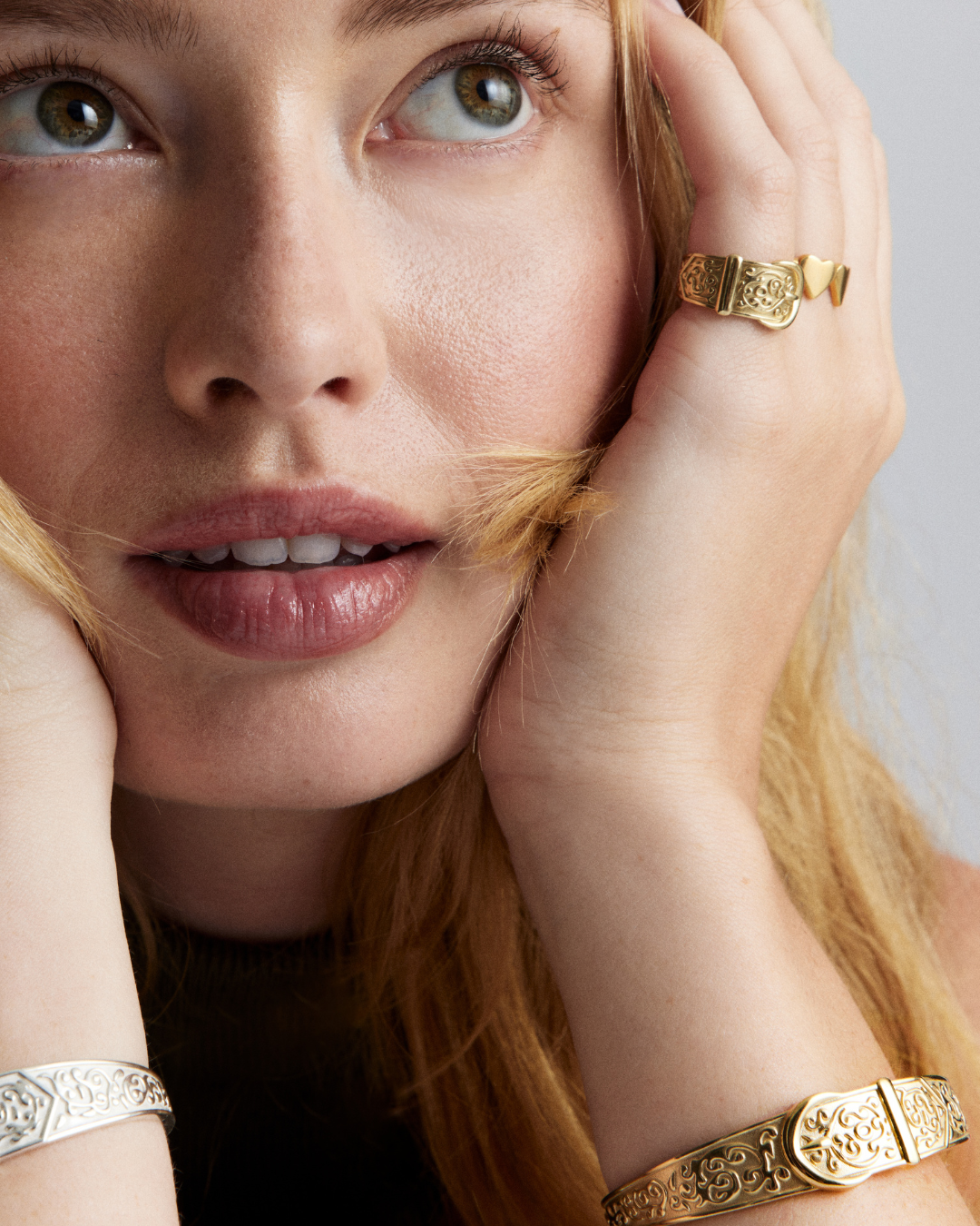 Victorian Buckle Ring - 14K Gold Vermeil