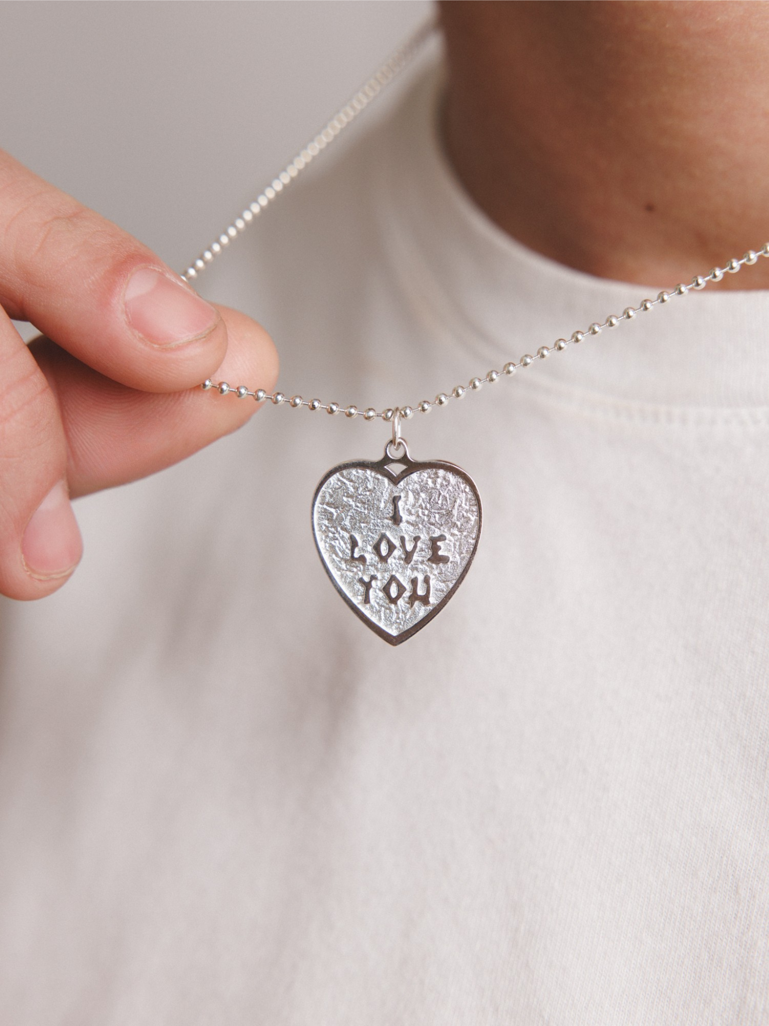 ILY Necklace - .925 Sterling Silver