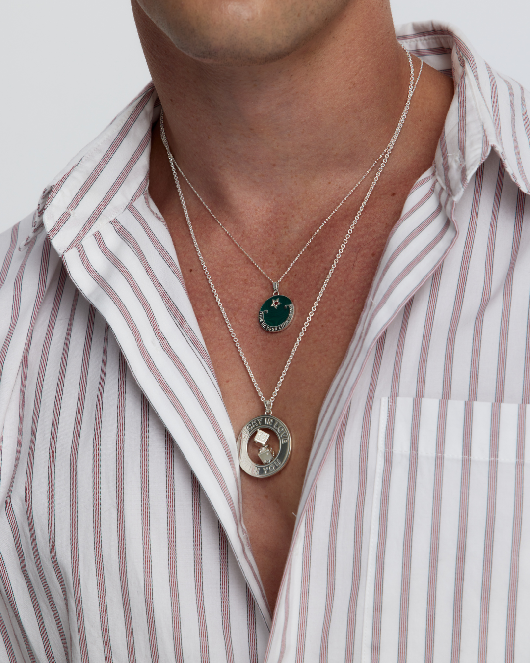 Lucky Star Pendant - Green Enamel