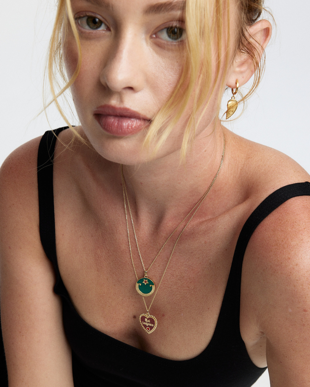 Toi Toujours Necklace - Red Enamel