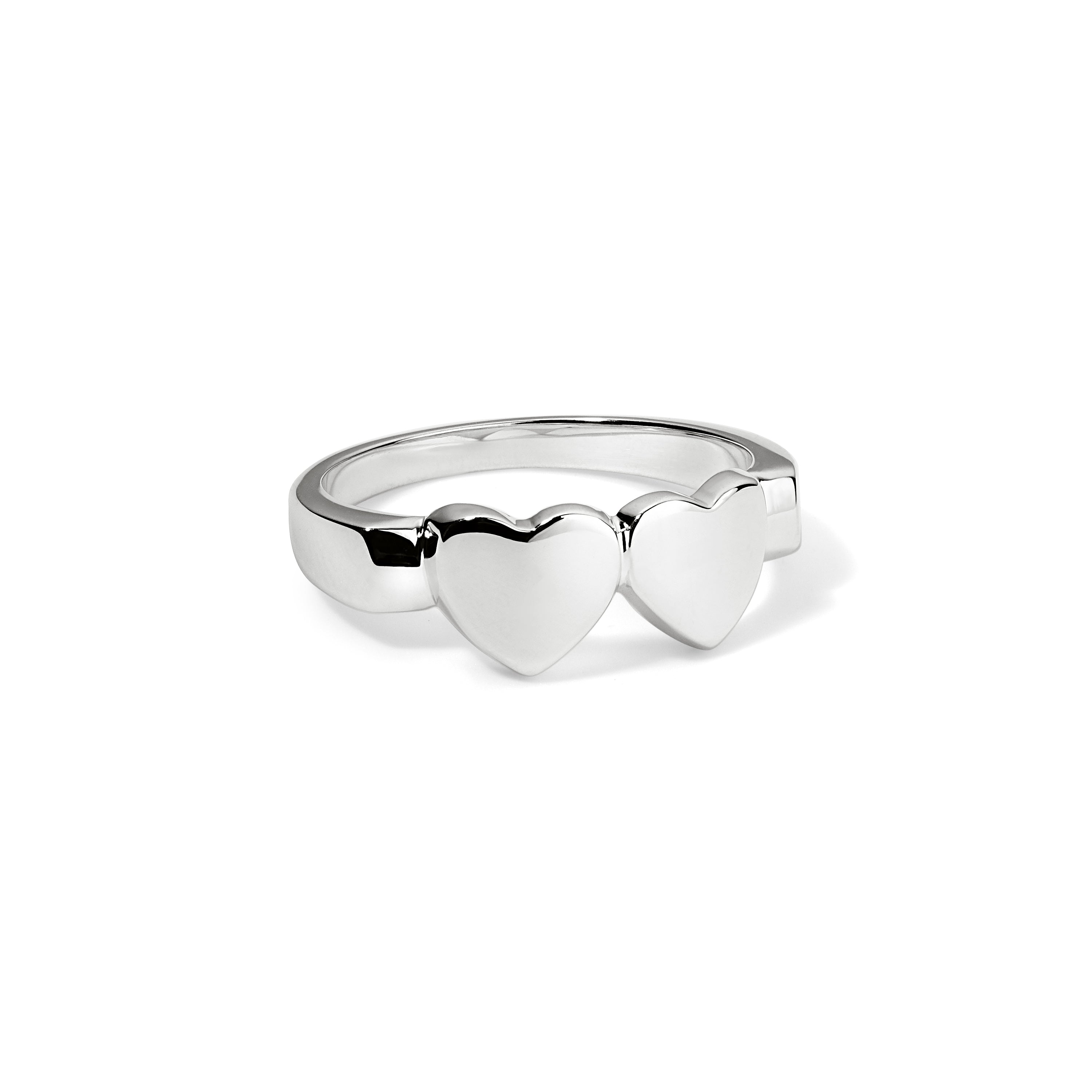OG Double Heart Ring - .925 Sterling Silver