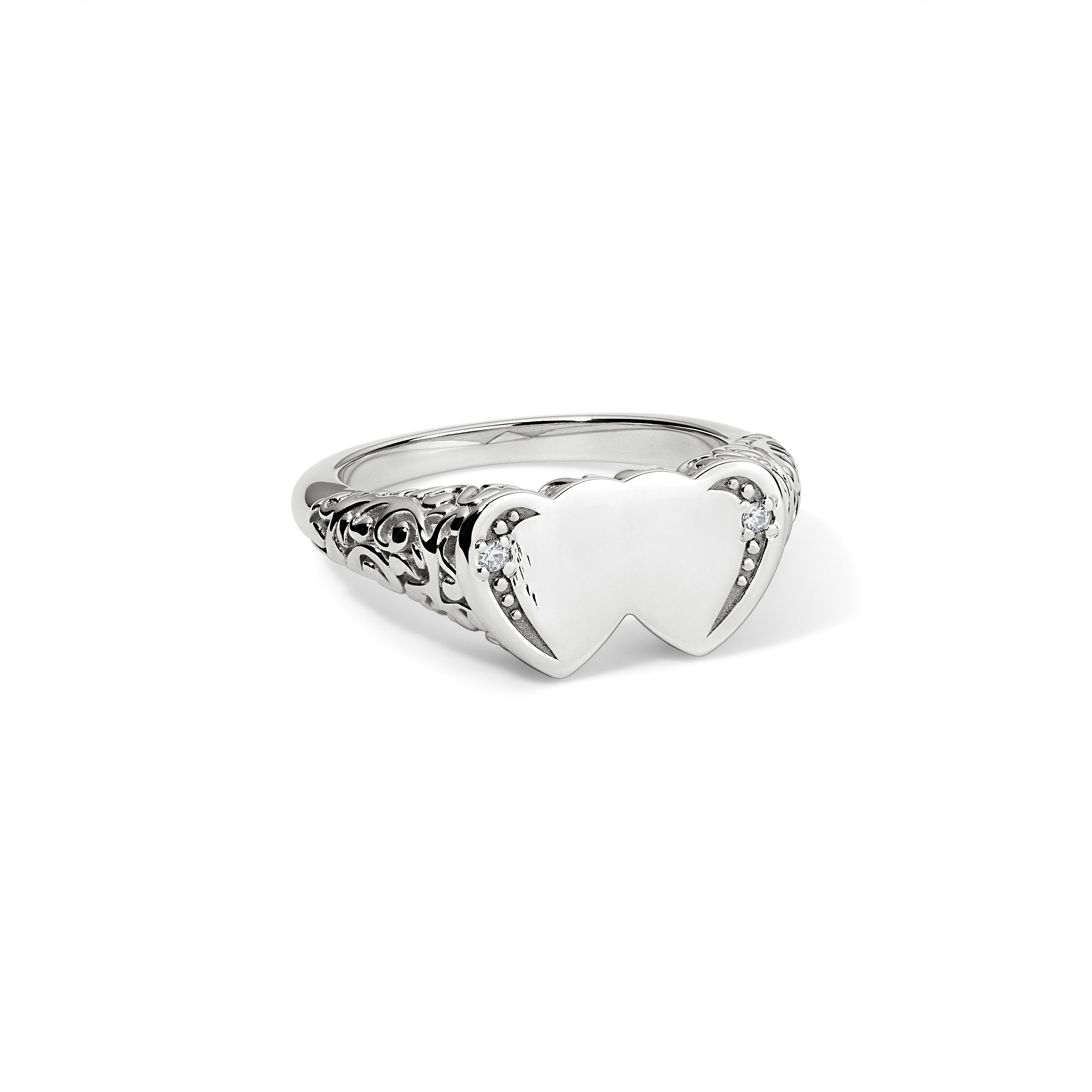 Victorian Varsity Ring - .925 Sterling Silver