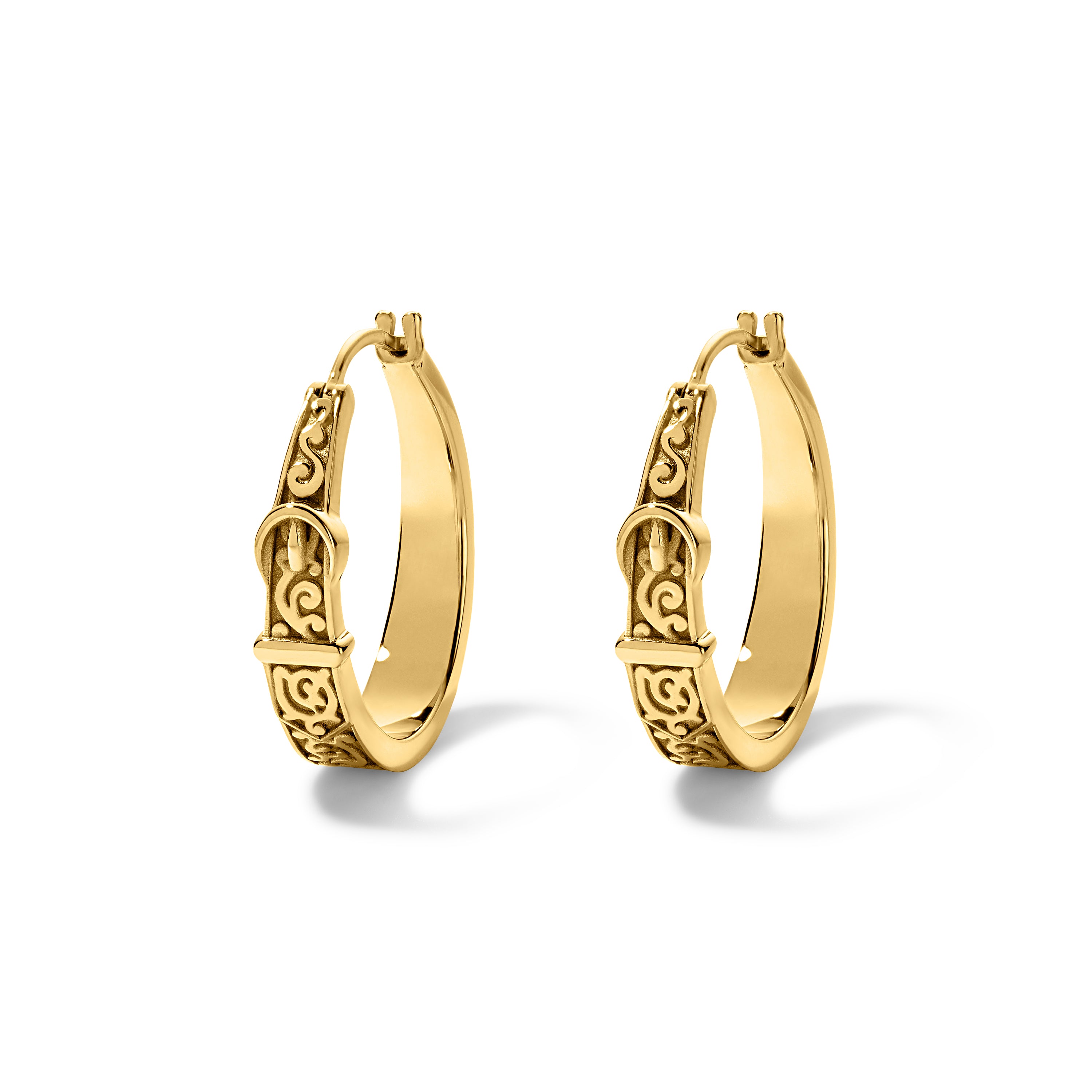 Victorian Buckle Hoops - Gold Vermeil