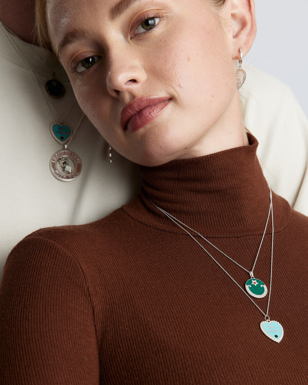 Toi Toujours Necklace - Blue Enamel