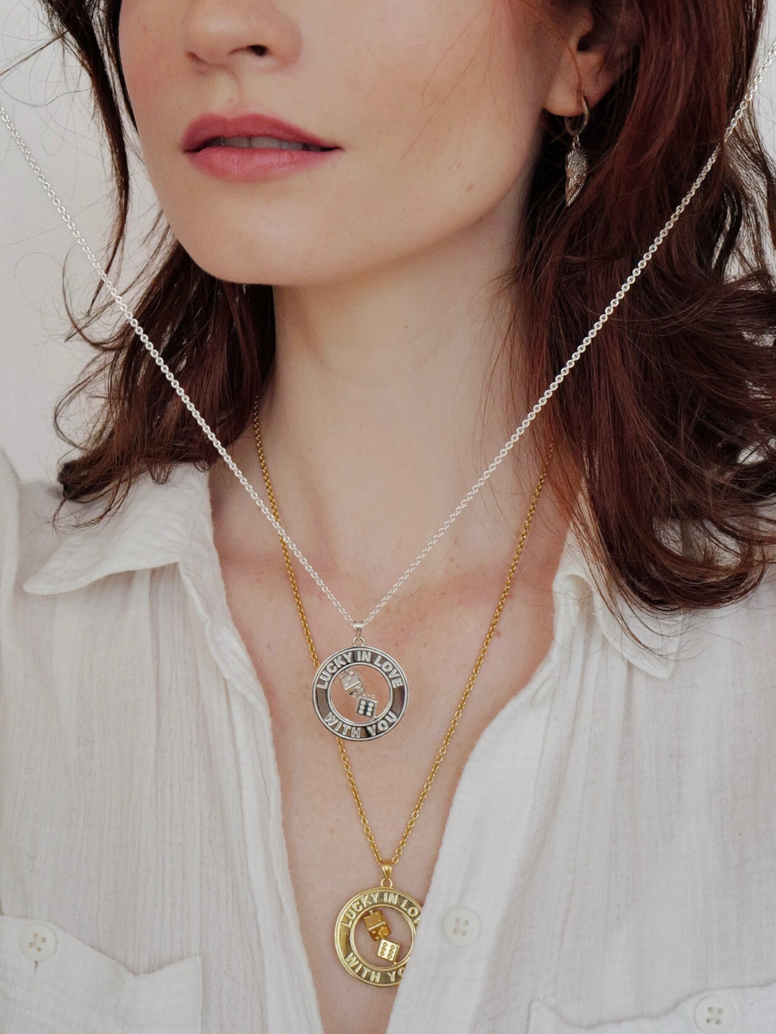 Lucky in Love Pendant - Sterling Silver
