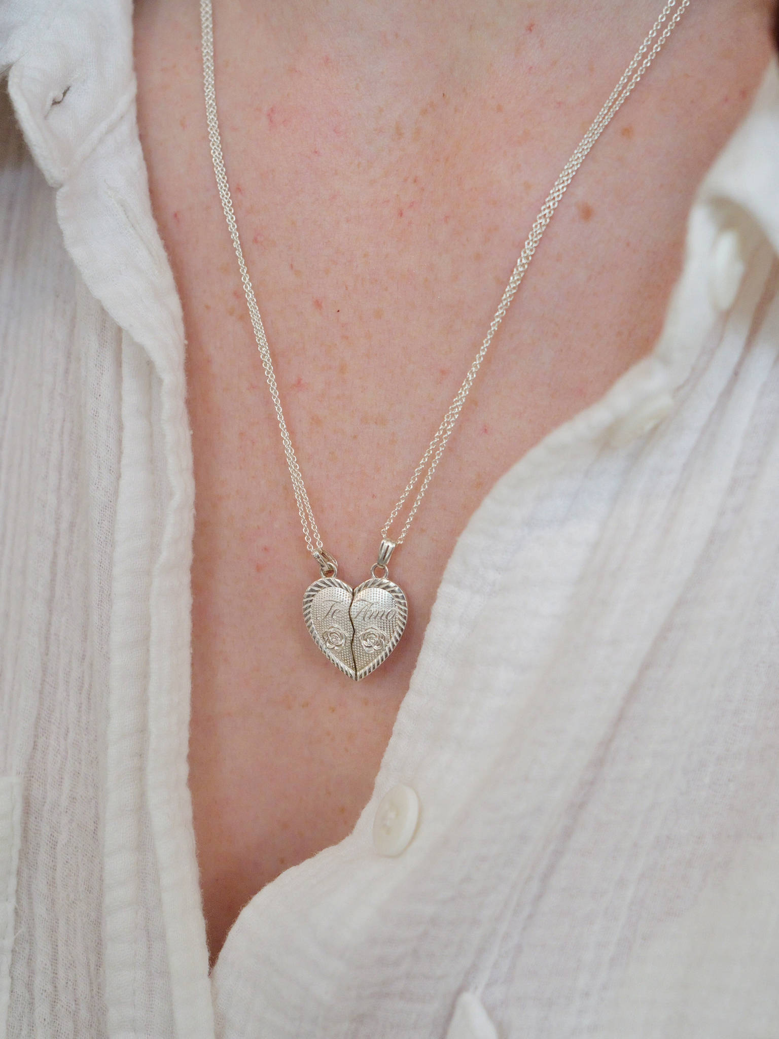 Te Amo Necklace - Sterling Silver