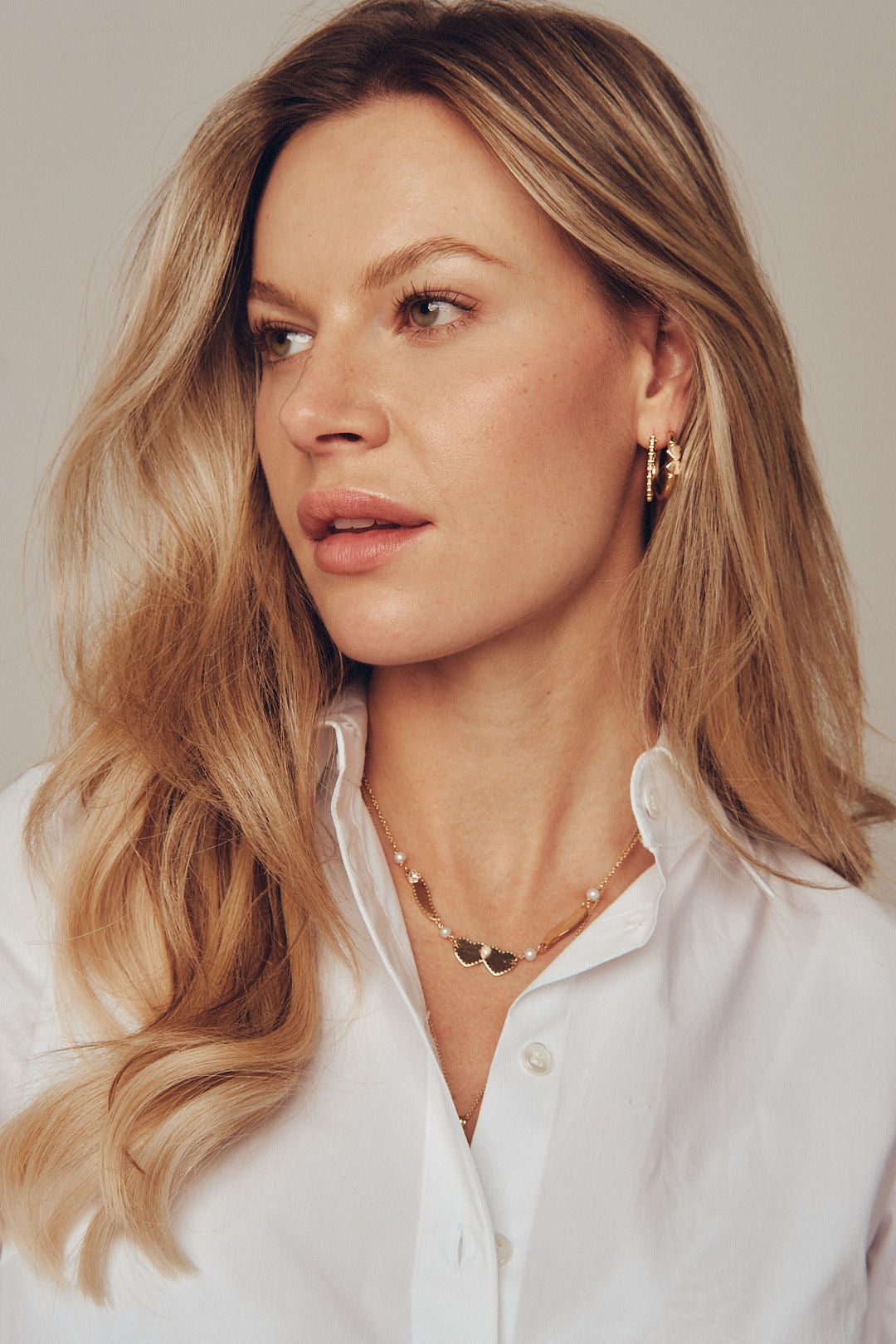 Double Heart Hoops - Gold Vermeil