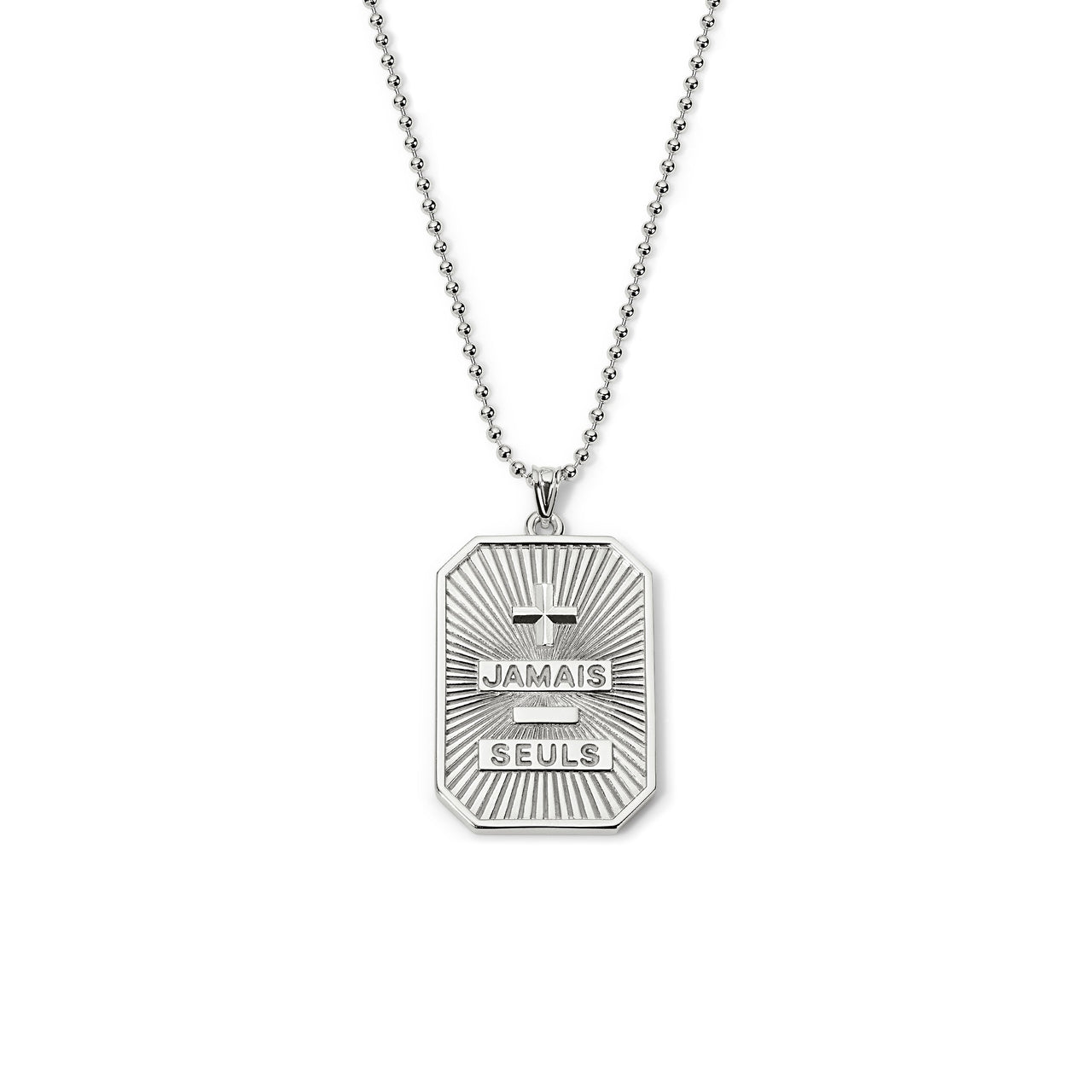 Jamais Seuls Dog Tag - .925 Sterling Silver