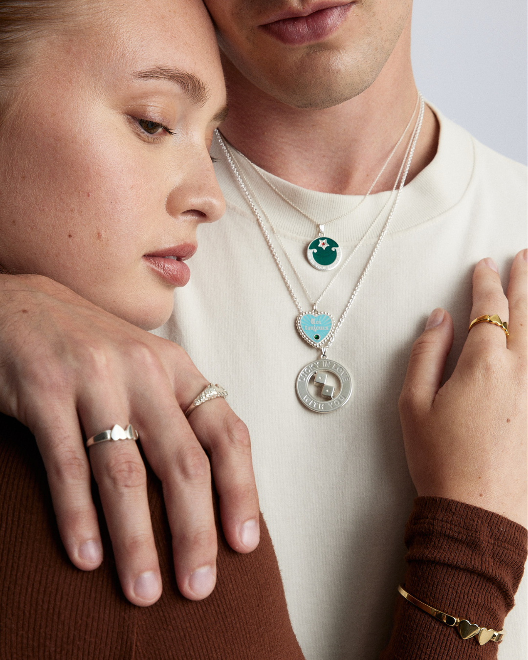 Toi Toujours Necklace - Blue Enamel